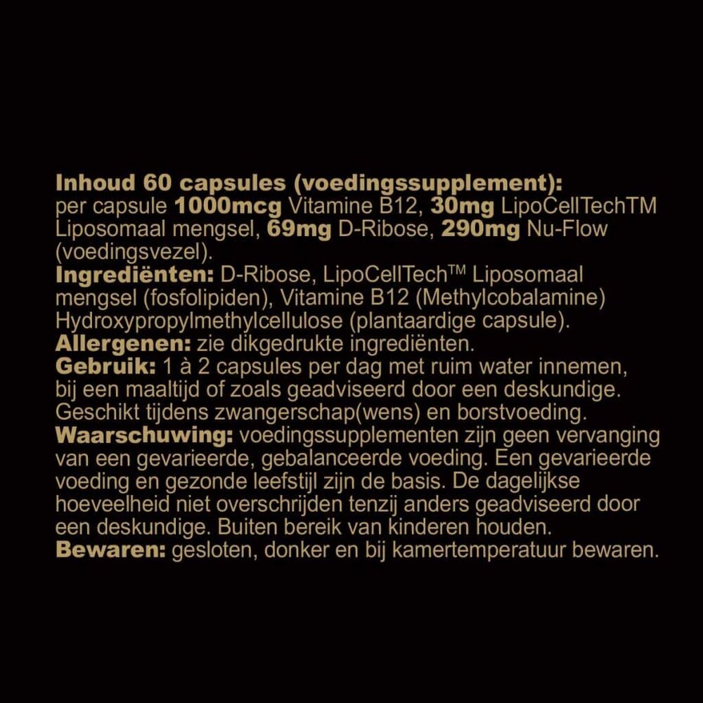 Blend New Day - Vitamine B12 liposomaal Ingredi&euml;nten