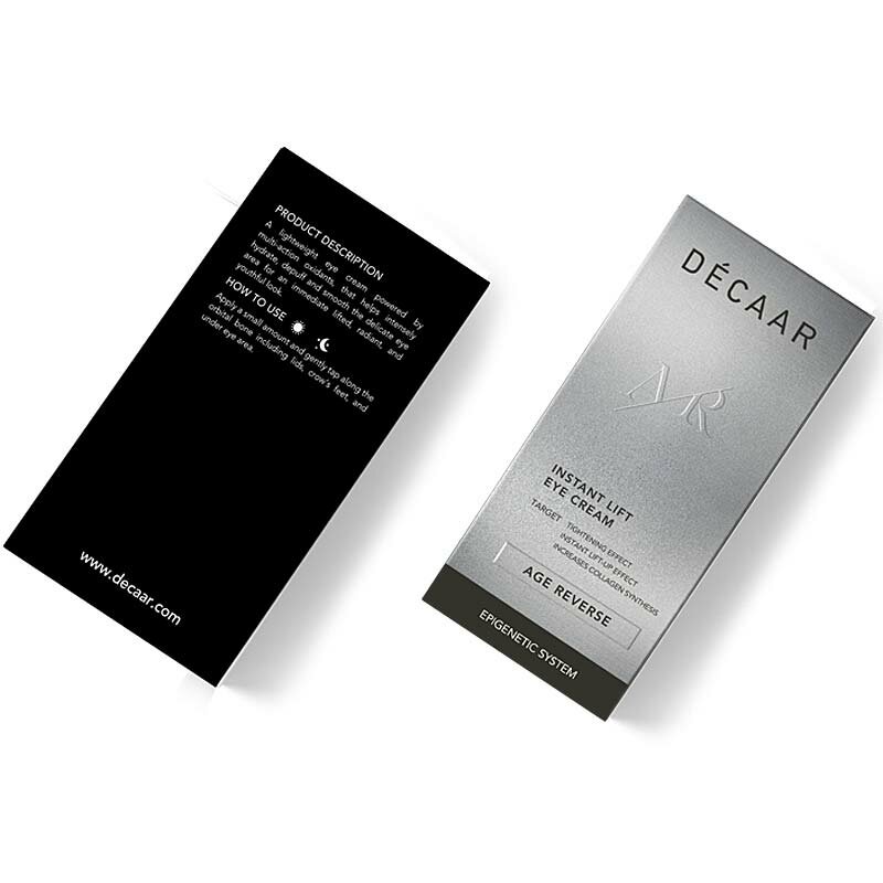 Decaar Instant Lift Eye Cream 20ml verpakking voor en achterkant
