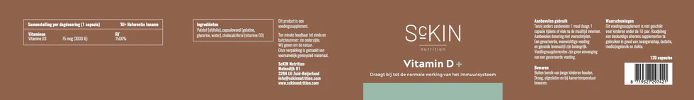 Vitamine D+ - ScKIN Nutrition verpakking