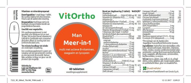 Meer-in-1 Man ingredientenlijst